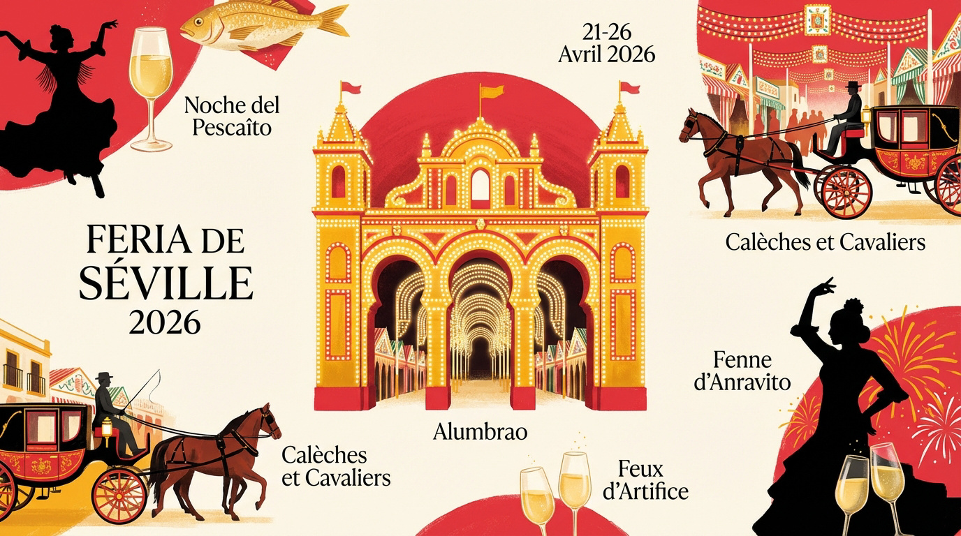 Calèches traditionnelles à la Feria de Séville